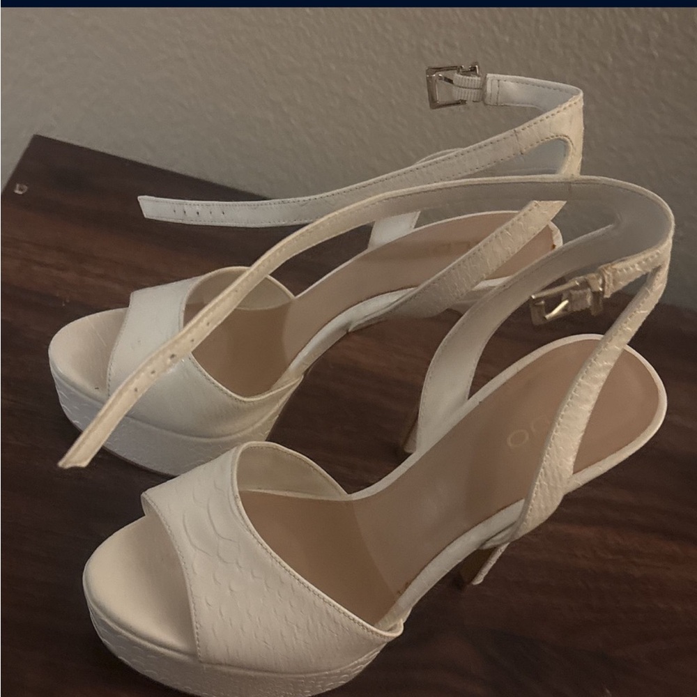 Aldo White Platform Heels